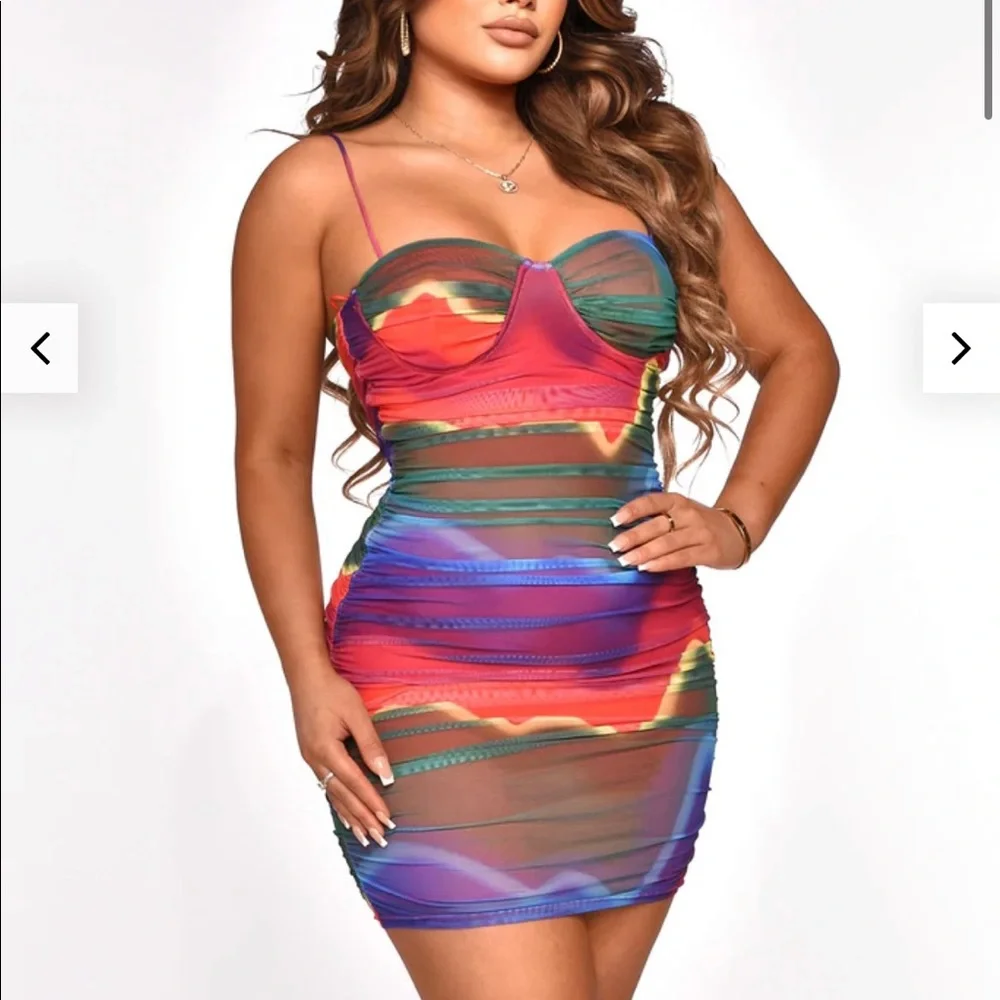 Colorful Boutique Dress NWT - Picture 1 of 2